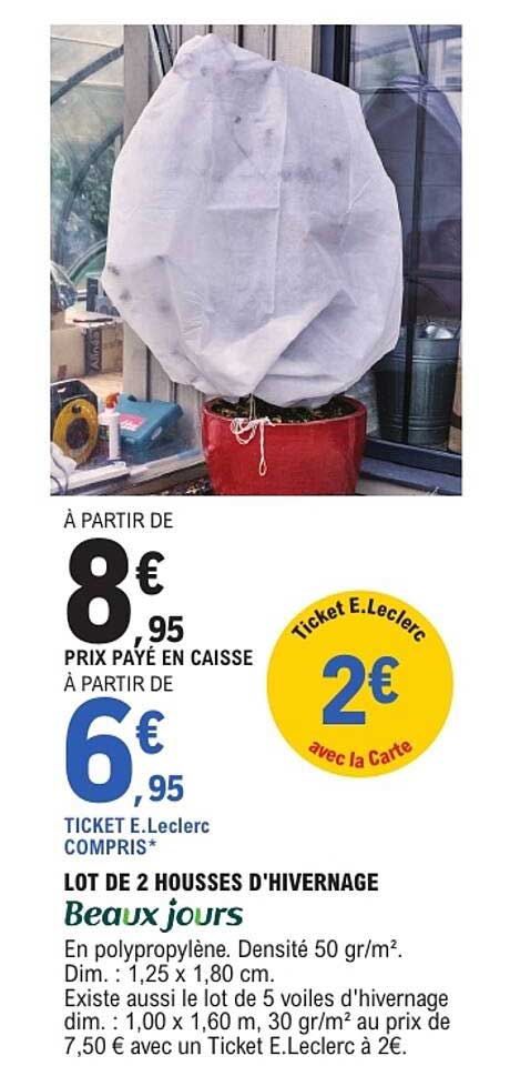 LOT DE 2 HOUSSES D'HIVERNAGE Beaux jours