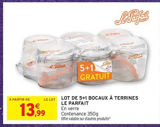 LOT DE 5+1 BOCAUX À TERRINES LE PARFAIT