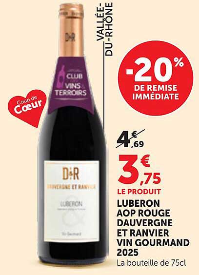 LUBERON AOP ROUGE DAUVERGNE ET RANVIER VIN GOURMAND 2025