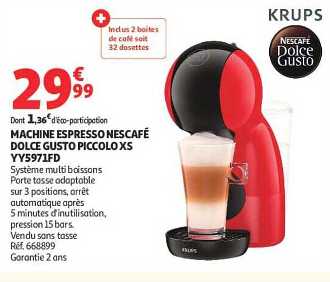 MACHINE ESPRESSO NESCAFÉ DOLCE GUSTO PICCOLO XS YY5971FD