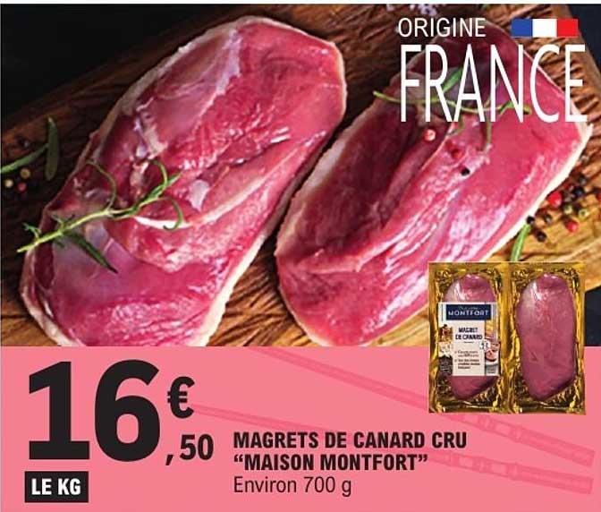 MAGRETS DE CANARD CRU "MAISON MONTFORT"