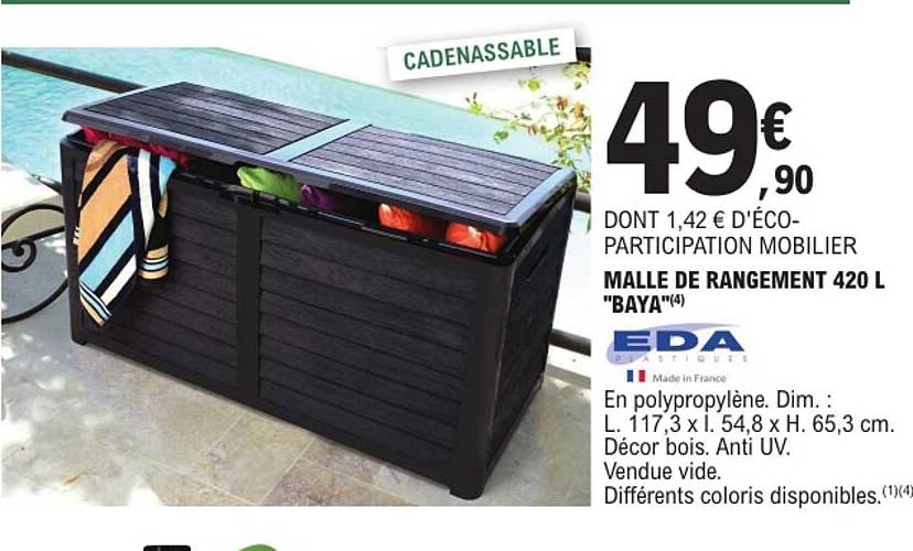 MALLE DE RANGEMENT 420 L "BAYA"
