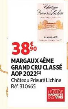 MARGAUX 4ÈME GRAND CRU CLASSÉ AOP 2022(1) Château Prieuré Lichine Réf. 310465