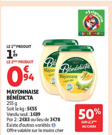 MAYONNAISE BÉNÉDICTA 255 g