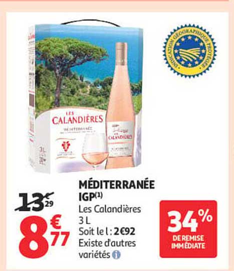 MÉDITERRANÉE IGP(1) Les Calandières 3 L