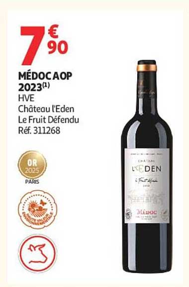 MÉDOC AOP 2023(1) HVE Château L'Eden Le Fruit Défendu Réf. 311268