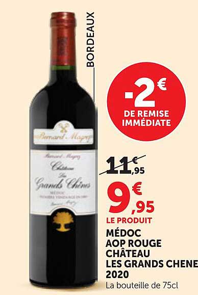 MÉDOC AOP ROUGE CHÂTEAU LES GRANDS CHÊNE 2020