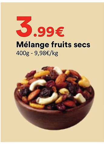 Mélange fruits secs