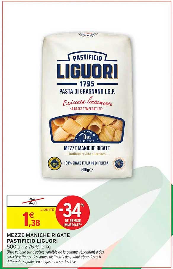 MEZZE MANICHE RIGATE PASTIFICIO LIGUORI