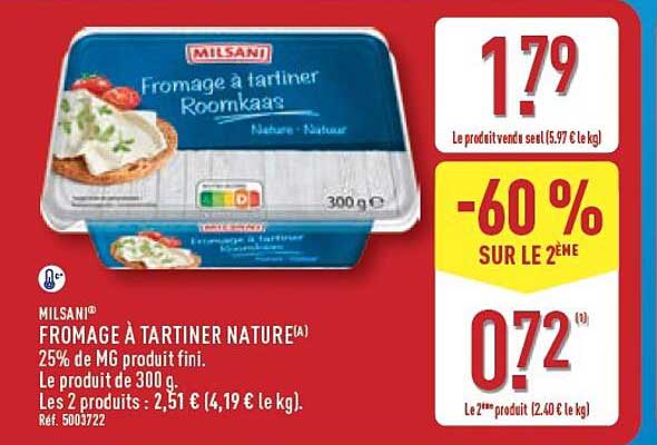 MILSANI FROMAGE À TARTINER NATURE(A)