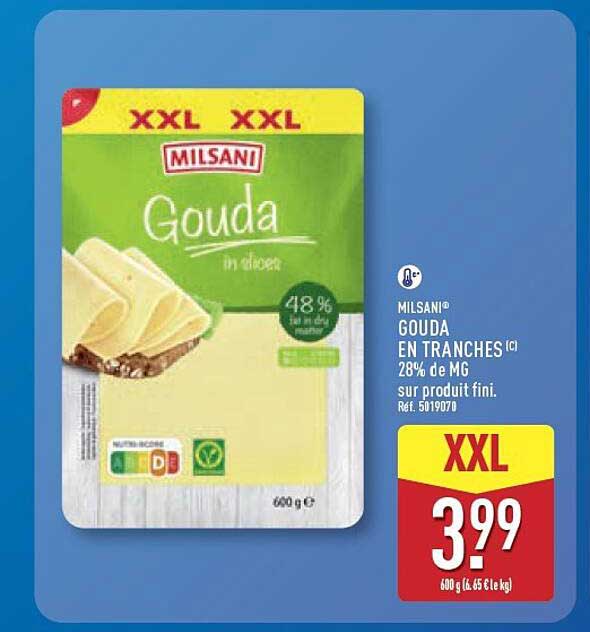 MILSANI GOUDA EN TRANCHES (C) 28% de MG