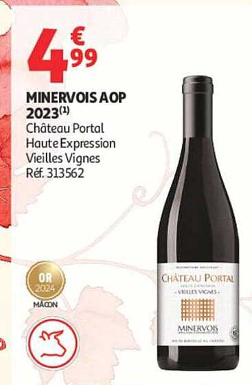 MINERVOIS AOP 2023(1) Château Portal HauteExpression Vieilles Vignes Réf. 313562