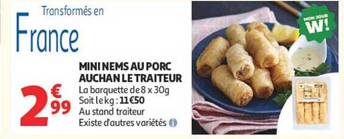 MINI NEMS AU PORC AUCHAN LE TRAITEUR