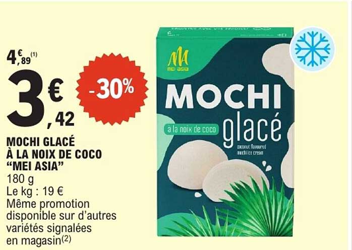 MOCHI GLACÉ À LA NOIX DE COCO “MEI ASIA”