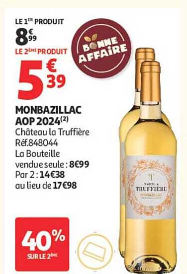 MONBAZILLAC AOP 2024 Château la Truffière Réf.848044 La Bouteille