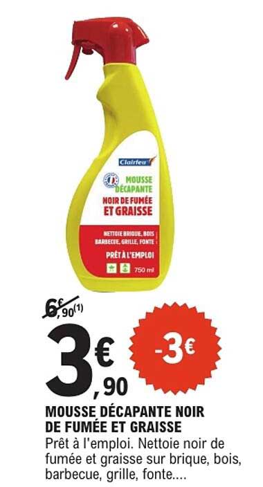 MOUSSE DÉCAPANTE NOIR DE FUMÉE ET GRAISSE