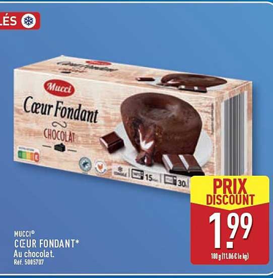 MUCCI® CŒUR FONDANT* Au chocolat. Réf. 5005707