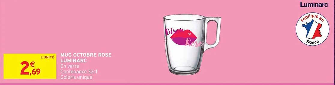 MUG OCTOBRE ROSE LUMINARC
