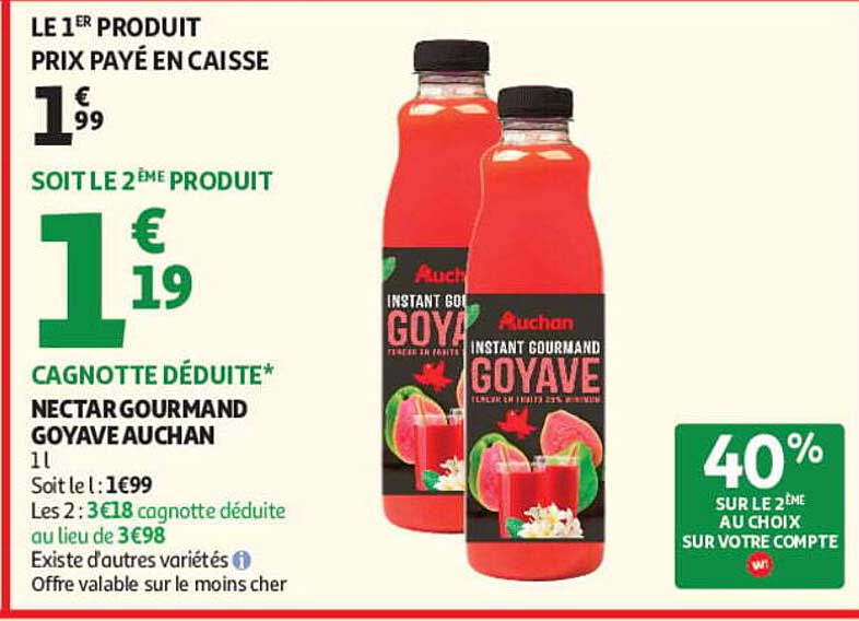 NECTAR GOURMAND GOYAVE AUCHAN