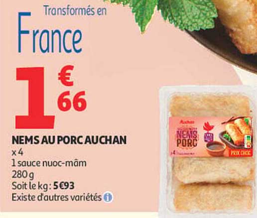 NEMS AU PORC AUCHAN
