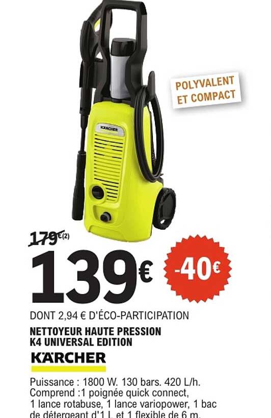 NETTOYEUR HAUTE PRESSION K4 UNIVERSAL EDITION KÄRCHER