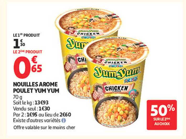 Nouilles aromé poulet YumYum