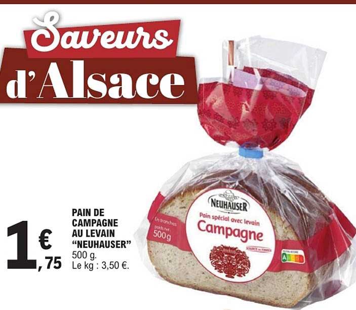 Pain de campagne au levain “Neuhauser” 500 g