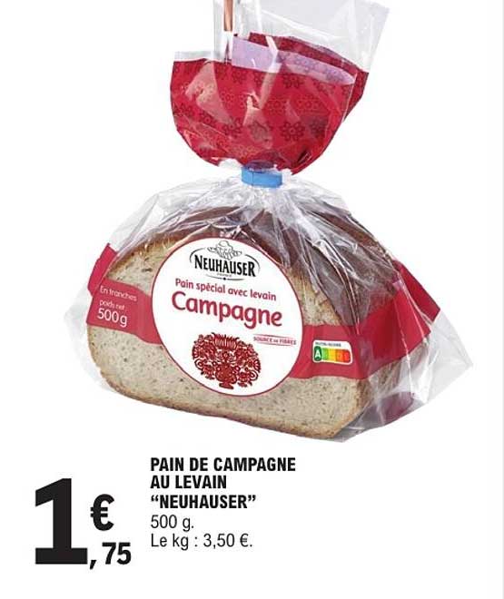 PAIN DE CAMPAGNE AU LEVAIN “NEUHAUSER”