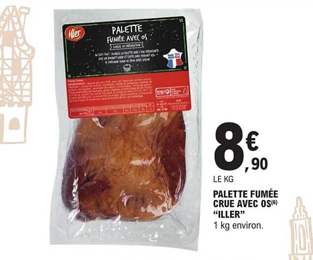 PALETTE FUMÉE CRUE AVEC OS(6) "ILLER"