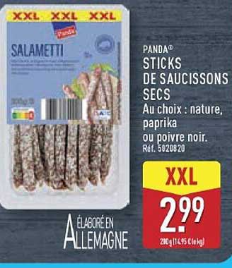 PANDA® STICKS DE SAUCISSONS SECS