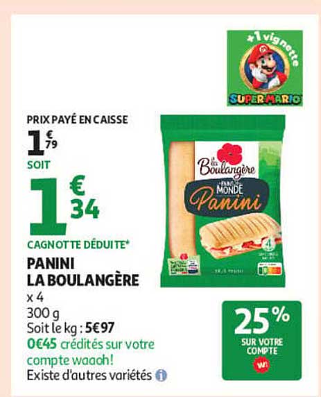 PANINI LA BOULANGÈRE x 4 300 g
