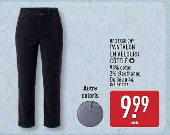 PANTALON EN VELOURS CÔTELÉ