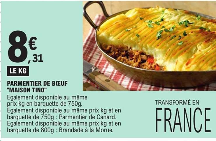 PARMENTIER DE BŒUF "MAISON TINO"