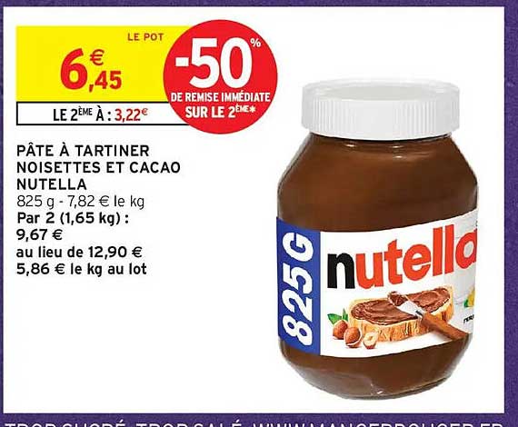PÂTE À TARTINER NOISETTES ET CACAO NUTELLA