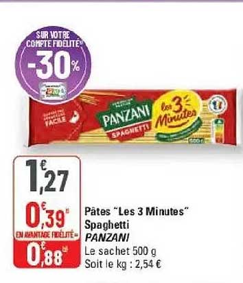 Pâtes “Les 3 Minutes” Spaghetti PANZANI