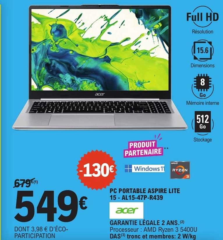 PC PORTABLE ASPIRE LITE 15 - AL15-47P-R439