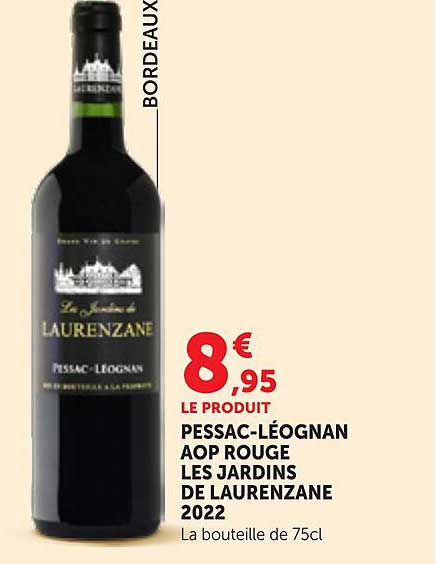 PESSAC-LÉOGNAN AOP ROUGE LES JARDINS DE LAURENZANE 2022