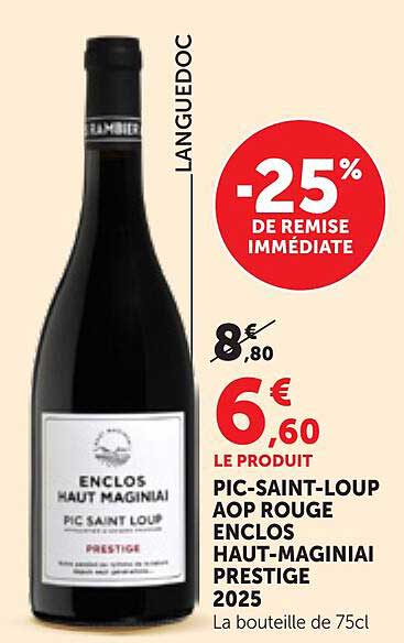 PIC-SAINT-LOUP AOP ROUGE ENCLOS HAUT-MAGINAI PRESTIGE 2025