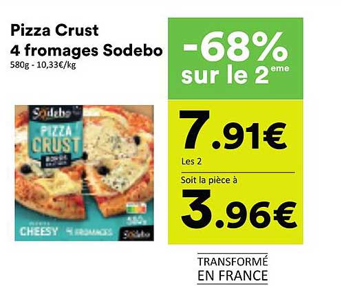 Pizza Crust 4 fromages Sodebo