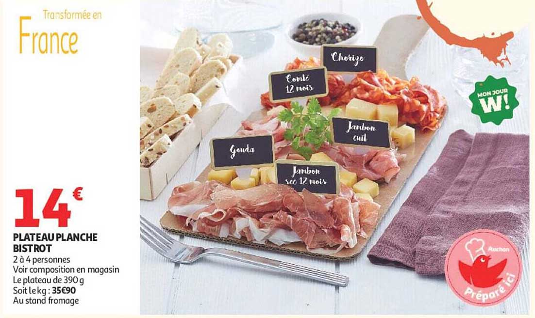 PLATEAU PLANCHE BISTROT