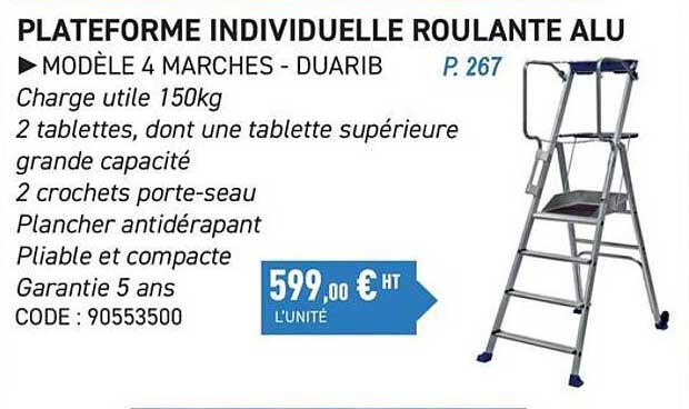 PLATEFORME INDIVIDUELLE ROULANTE ALU