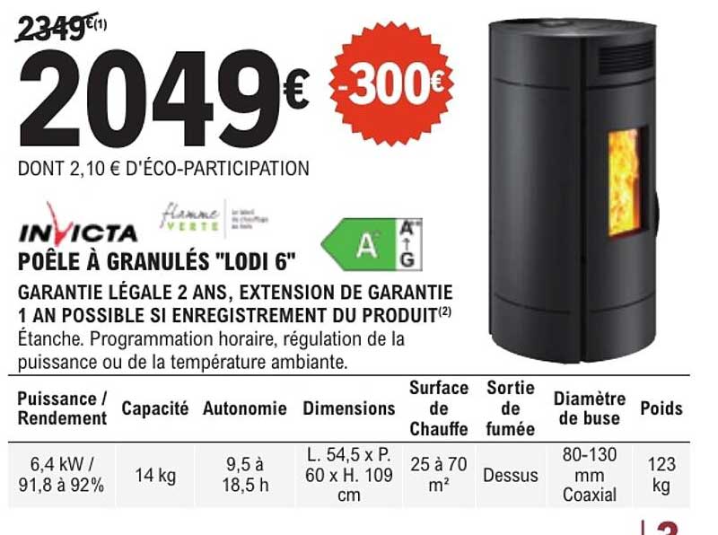 POÊLE À GRANULÉS "LODI 6"