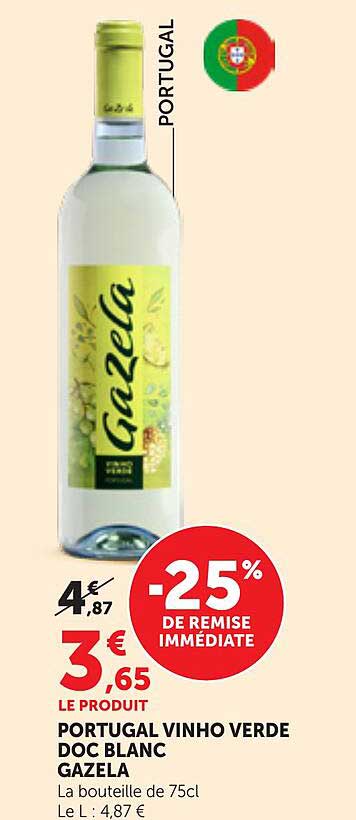 PORTUGAL VINHO VERDE DOC BLANC GAZELA