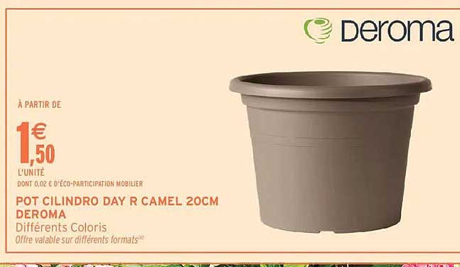 POT CILINDRO DAY R CAMEL 20CM DEROMA