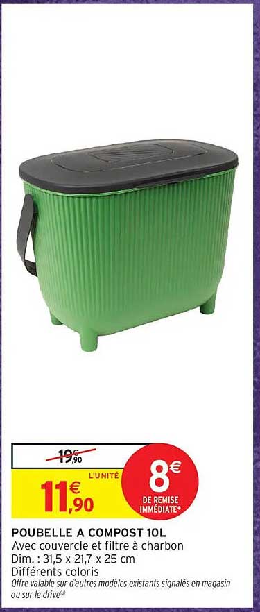 POUBELLE A COMPOST 10L