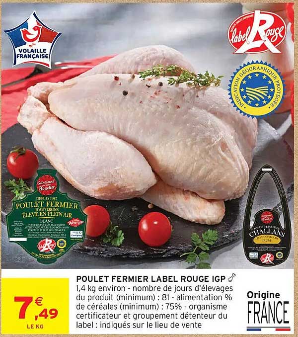 POULET FERMIER LABEL ROUGE IGP