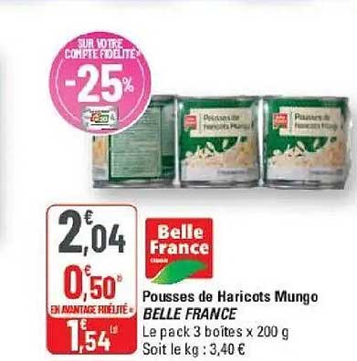 Pousses de Haricots Mungo BELLE FRANCE