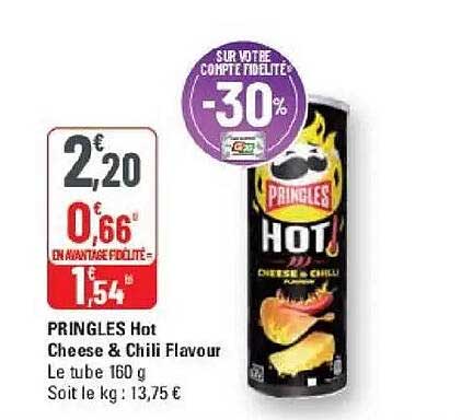 PRINGLES Hot Cheese & Chili Flavour