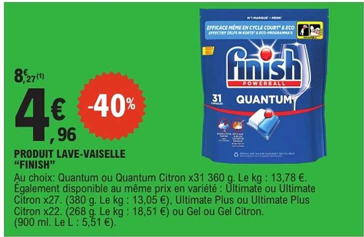 PRODUIT LAVE-VAISSELLE “FINISH”