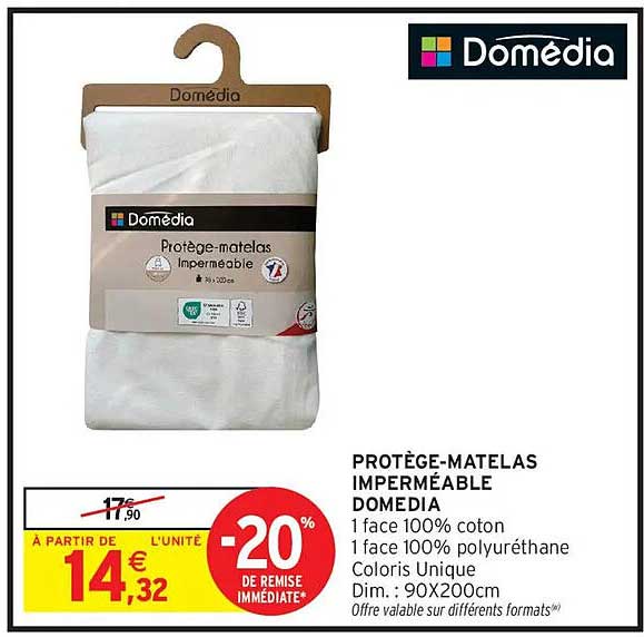 PROTÈGE-MATELAS IMPERMÉABLE DOMEDIA